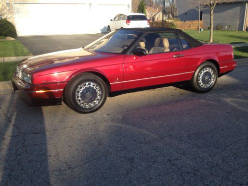 1993 cadillac allante hardtop convertible 18k mile pearl red factory chrome rims