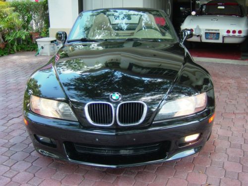 2000 bmw z-3 2.3 roadster convertible from florida! black/tan with only 62,000!