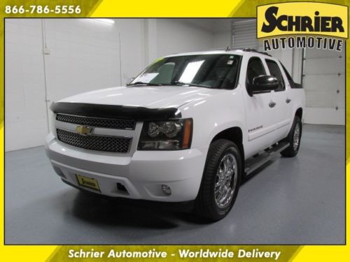 08 chevy avalanche ltz white 4x4 chrome running boards hitch receiver sunroof