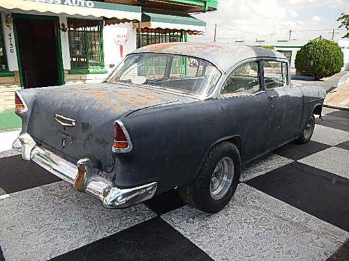 1955 chevy 2dr sedan barn find gasser rat american graffiti hot rod project car