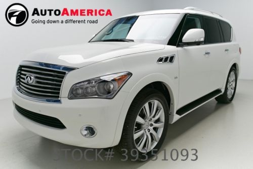 2014 qx80 6k low miles htd leather nav rearcam front cam woodgrain one 1 owner