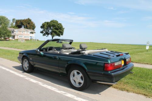 Ford mustang lx convertible 2-door 5.0l green fox body clean classic fast &amp; fun
