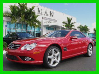 07 red sl-55 amg convertible *bose cd changer *panorama roof *low miles *florida