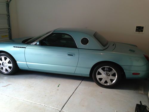 2002 ford thunderbird premium model convertible 2-tops, low miles $23,995