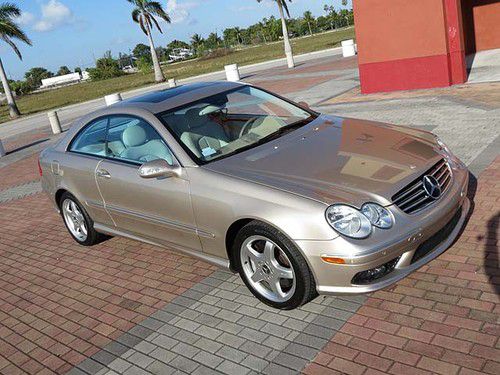 2004 clk500 coupe, florida car - keyless go, parktronic, amg rims, moonroof
