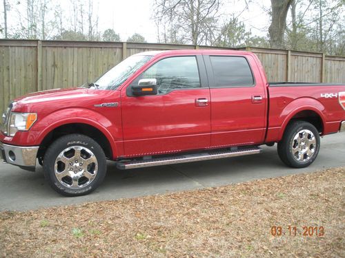 2010 ford f-150 lariat crew cab pickup 4wd, nav, sunroof, smoke/accident free