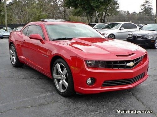 2010 camaro 2ss 6-speed victory red sunroof loaded and like new!
