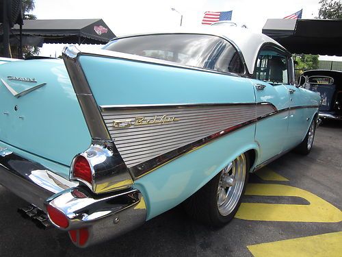 1957 chevy belair restomad frame off restoration! a/c hard top chevy low reserve