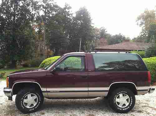 Sell Used 1993 Gmc Yukon 4x4 Burgundy Rare 2 Door 4wd