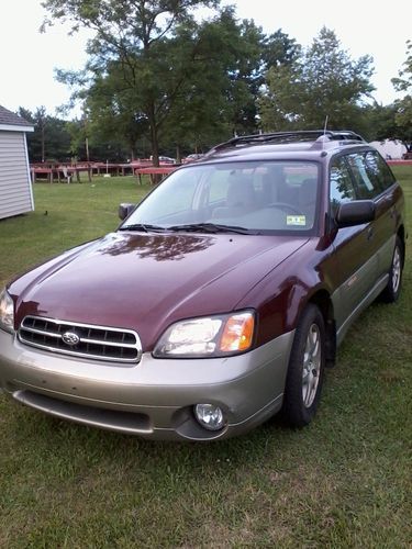 Clean ex running 01 outback awd auto belts done good tires 158k cols ac nice !!