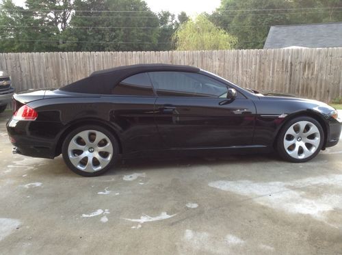 2004 bmw 645ci convertible 2-door 4.4l v8, sport package, jet black, black top