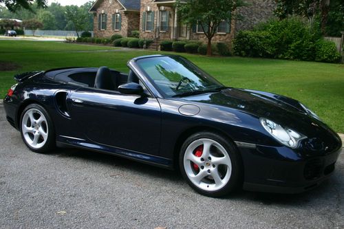 2005 porsche 911 turbo convertible midnight blue metallic