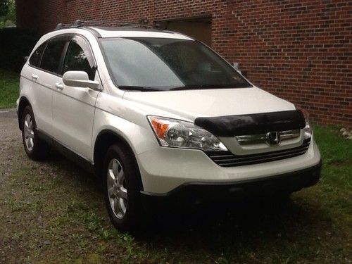 2009 honda crv ex-l fully loaded white with gray leather interior only 48,000 mi