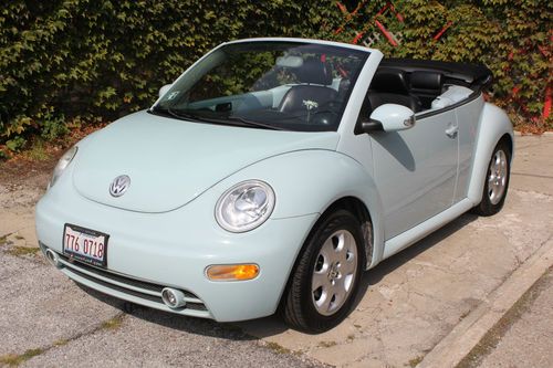Volkswagen beetle/bug gls {aqua powder light blue} convertible black leather top