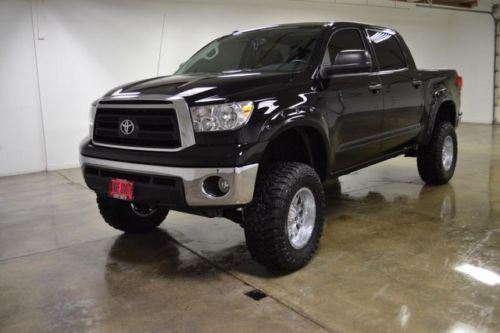 2012 black crewmax 4wd short box auto heated leather sunroof running boards tow!