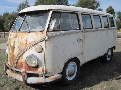 1966 vw bus 13 window original paint, rusty patina project, beetle, ghia