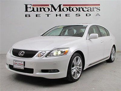 Gs450 hybrid starfire pearl white tan beige leather gs430 08 9 gs350 navigation