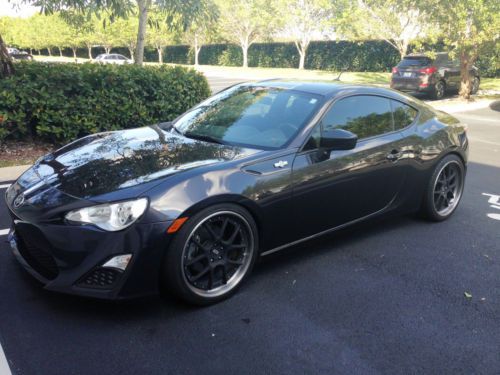 Scion fr-s charcoal gray lowered adv1 rims