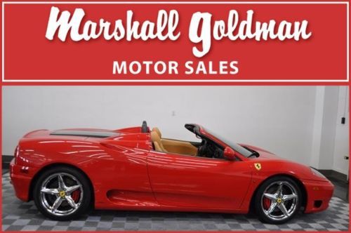 2004 ferrari 360 spider red/tan f1, daytonas, serviced, tubi exhaust 4300 miles