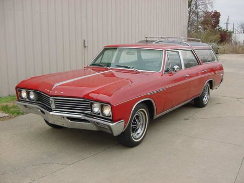 1967 sport wagon, buick&#039;s version of the &#034;vista cruiser&#034; 340-4, factory red