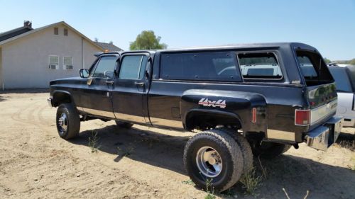 1986 Chevy dually 4x4 crew cab lifted, image 4.