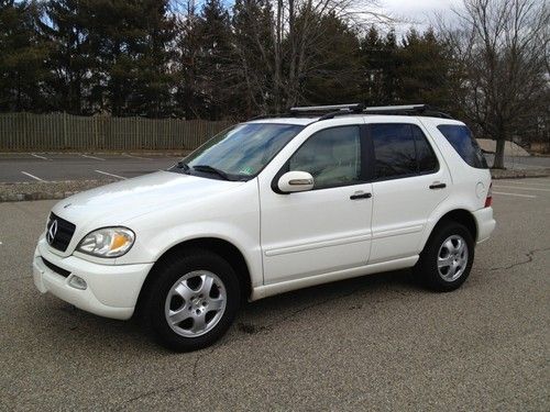 No reserve! beautiful one-owner white 2002 merc ml320 ~ 200k hwy ~ 00 01 03 04