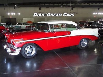 56 chevy bel air hard top coupe 327-4 300hp th350 power disc custom leather