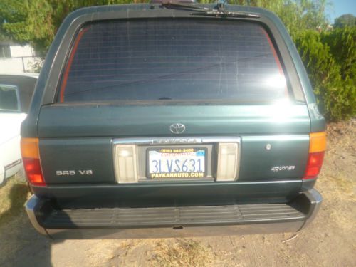 1995 toyota 4 runner green 4 dr auto 6 cyl runs great!