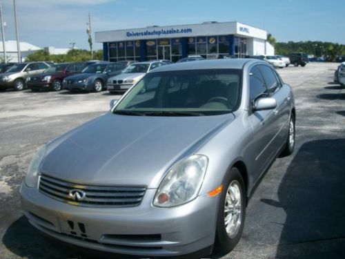 2003 infiniti g35 sport sedan  leather silver 3.5l v6 dohc 24v cheap shipping