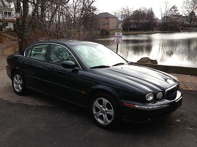 2002 jaguar x type awd sedan navigation low 1 owner miles clean garaged green 04