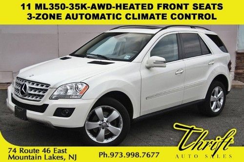 11 ml350-35k-awd-3-zone automatic climate control-heated front seats