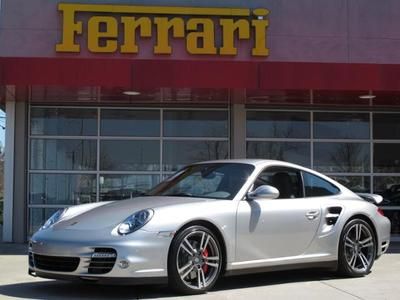 2010 porsche 911 turbo coupe/ one-owner/ pdk/ silver over grey/ very low mileage