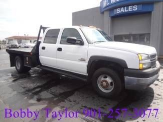 05 chevy 3500 dually crew cab 4x4 4wd duramax diesel flatbed 1 owner