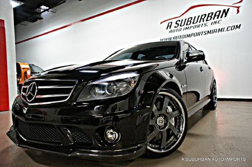 2009 mercedes benz c63 amg performance upgrades 19" hre rims nav clean carfax