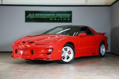 2002 pontiac trans am, 6-speed, low miles, rare red/red! we finance!