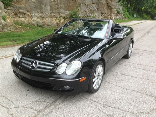 350 clk cabriolet only 49k miles black on black and free shipping to your door!