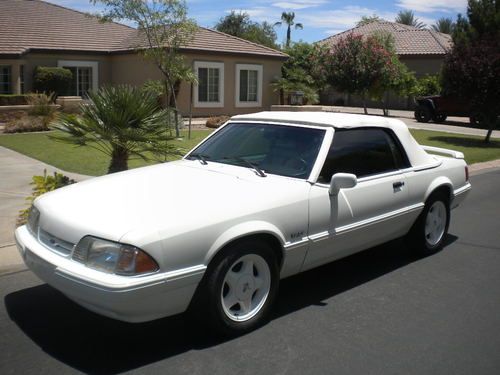 1993 ford mustang 5.0 lx convertible triple white fox