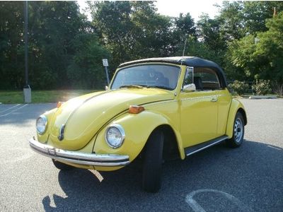 Convertible manual stick 4 speed rare yellow black rust free fast no reserve