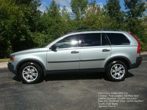 2004 volvo xc90 awd 3rd row 1owner leather auto side airbags cd/aux heated seats