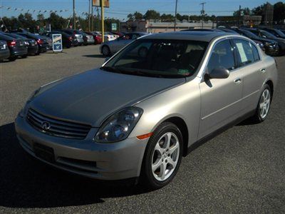 G35x awd leather roof bose heated seats local trade carfax certified no reserve!