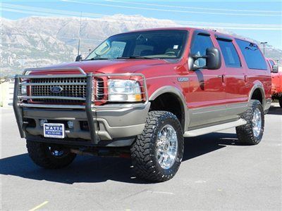 Suv ford excursion powersrtoke diesel 4x4 custom lift wheels tires leather tow