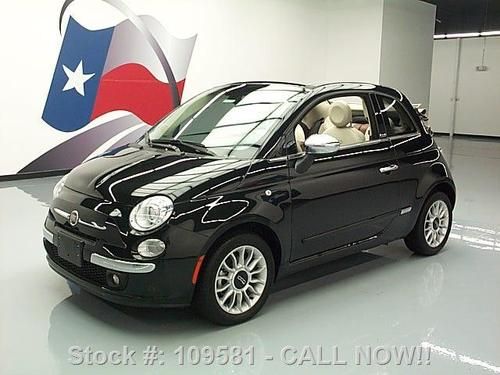 2012 fiat 500c lounge lux convertible htd leather 25k texas direct auto