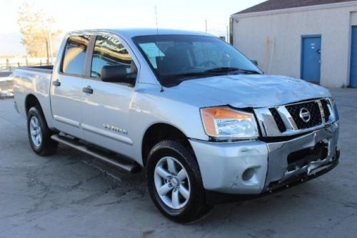2013 nissan titan sv crew cab 4wd damaged fixer only 16k miles  export welcome!