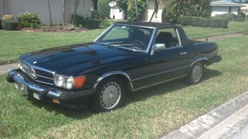 1986 mercedes 560 sl convertible w/two tops