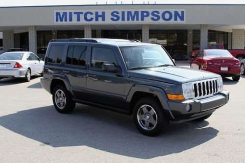 2007 jeep commander sport 4x4 blue with gray leather boston audio  sunroofs +++
