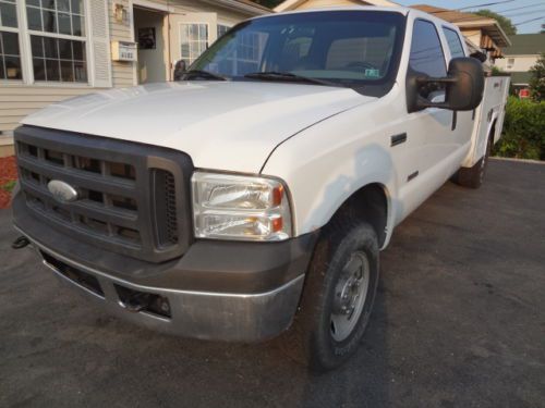 2007 ford f-250 crew cab 8 foot utility bed diesel 4x4 florida truck no rust