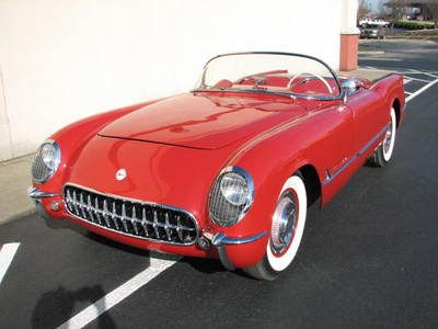 1954 corvette, off- frame restoration, red on red only 100 produced.