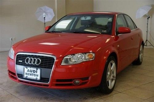 2007 red audi a4 2.0t quattro all-wheel turbo auto leather sunroof hwy miles