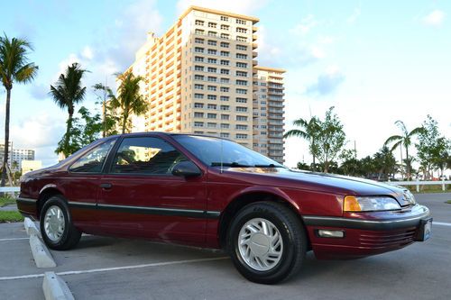 1989 ford thunderbird base coupe 2-door 3.8l clean carfax elderly owned and driv