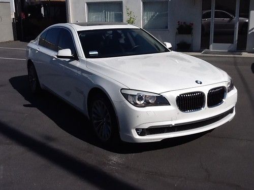 2012 bmw 740i luxury, premium, and convenience package white/black